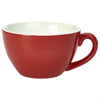 Click for a bigger picture.Genware Porcelain Red Bowl Shaped Cup 34cl/12oz