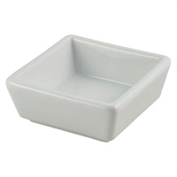 Click for a bigger picture.Genware Porcelain Square Dish 8.5 x 3.5cm/3.25 x 1.4"