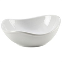 Click for a bigger picture.Genware Porcelain Organic Triangular Bowl 15cm/ 6"
