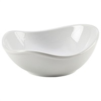 Click for a bigger picture.Genware Porcelain Organic Triangular Bowl 15cm/6"