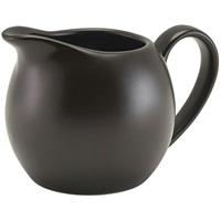 Click for a bigger picture.Genware Porcelain Matt Black Jug 14cl/5oz