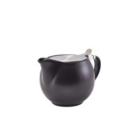 Click for a bigger picture.GenWare Porcelain Matt Black Teapot with St/St Lid & Infuser 50cl/ 17.6oz