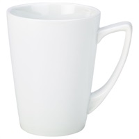 Click for a bigger picture.Genware Porcelain Angled Handled Mug 35cl/12.25oz