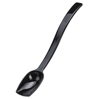 Click for a bigger picture.Salad Spoon Solid 1/2oz Black 8" Long