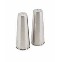 Click for a bigger picture.Genware Stainless Steel Conical Salt & Pepper Set