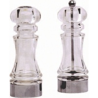 Click for a bigger picture.GenWare Clear Pepper Grinder & Salt Shaker Set