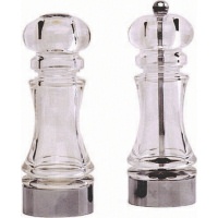 Click for a bigger picture.GenWare Clear Pepper Grinder & Salt Shaker Set