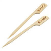 Click for a bigger picture.Bamboo Steak Markers 9cm/ 3.5" Medium Rare (100pcs)