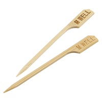 Click for a bigger picture.Bamboo Steak Markers 9cm/3.5" Medium Well (100pcs)