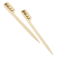 Click for a bigger picture.Bamboo Steak Markers 9cm/3.5" Well (100pcs)
