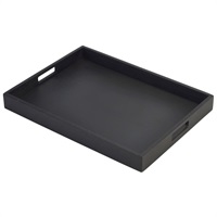 Click for a bigger picture.Solid Black Butlers Tray 44 x 32 x 4.5cm