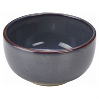 Click for a bigger picture.Terra Stoneware Rustic Blue Round Bowl 12.5cm