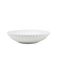 Click for a bigger picture.Incise Porcelain Scalloped Coupe Bowl 23cm