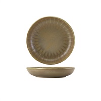 Click for a bigger picture.Terra Porcelain Matt Grey Scalloped Coupe Bowl 20.3cm