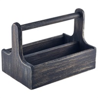 Click for a bigger picture.Black Wooden Table Caddy