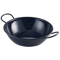 Click for a bigger picture.Black Enamel Dish 26cm