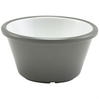 Click for a bigger picture.Two Tone Melamine Ramekin Grey And White 59ml/2oz