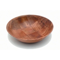 Click for a bigger picture.Woven Wood Bowls 6" Dia