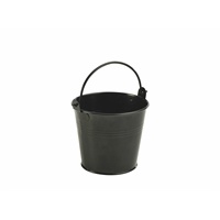 Click for a bigger picture.Galvanised Steel Serving Bucket 10cm Dia Black