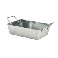 Click for a bigger picture.Galvanised Steel Rectangular Serving Bucket 24 x 16.7 x 7cm