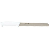 Click for a bigger picture.Genware 12'' Slicing Knife White (Serrated)