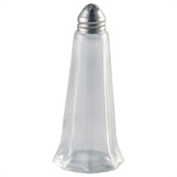 Click for a bigger picture.Glass Lighthouse Pepper Shaker Silver Top
