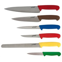 Click for a bigger picture.6 Piece Colour Coded Knife Set + Knife Wallet