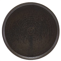 Click for a bigger picture.Terra Porcelain Black Low Presentation Plate 18cm