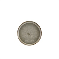 Click for a bigger picture.Terra Porcelain Grey Low Presentation Plate 14cm