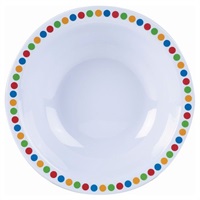 Click for a bigger picture.GenWare Melamine Coloured Circles Oatmeal Bowl 15.2cm/ 6"
