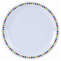 Click for a bigger picture.GenWare Melamine Coloured Circles Plate 22.5cm/ 9"