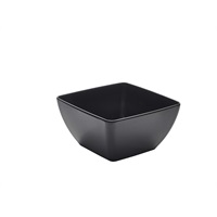 Click for a bigger picture.Black Melamine Curved Square Bowl 19cm