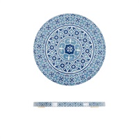 Click for a bigger picture.Blue Marrakesh Melamine Round Slab 28.5cm