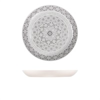Click for a bigger picture.White Marrakesh Melamine Bowl 38 x 4.5cm
