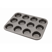 Click for a bigger picture.Carbon Steel Non-Stick 12 Cup Muffin Tray