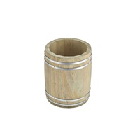 Click for a bigger picture.Miniature Wooden Barrel 11.5Dia x 13.5cm
