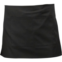 Click for a bigger picture.Black Short Apron 70cm x 37cm