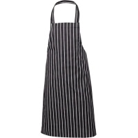 Click for a bigger picture.Navy Butchers Stripe Bib Apron 70cm X 100cm