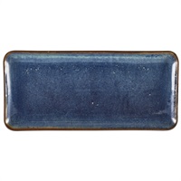 Click for a bigger picture.Terra Porcelain Aqua Blue Narrow Rectangular Platter 36 x 16.5cm