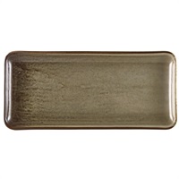 Click for a bigger picture.Terra Porcelain Grey Narrow Rectangular Platter 31 x 14cm