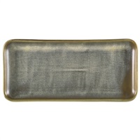 Click for a bigger picture.Terra Porcelain Matt Grey Narrow Rectangular Platter 27 x 12.5cm