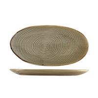 Click for a bigger picture.Terra Porcelain Grey Organic Platter 31cm