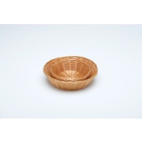 Click for a bigger picture.Round Polywicker Basket 7"Dia X 2" Deep