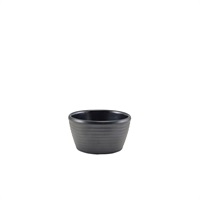 Click for a bigger picture.GenWare Melamine Matt Black Ripple Ramekin 56ml/ 2oz