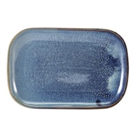 Click for a bigger picture.Terra Porcelain Aqua Blue Rectangular Plate 29 x 19.5cm