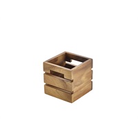 Click for a bigger picture.Genware Acacia Wood Box/Riser 12cm
