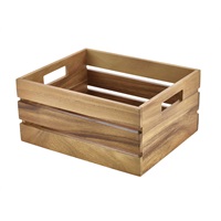 Click for a bigger picture.Genware Acacia Wood Box/ Riser GN 1/2