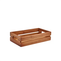 Click for a bigger picture.GenWare Acacia Wood Low Box/ Riser GN 1/3