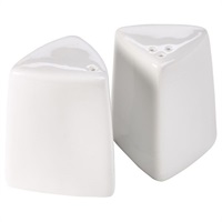 Click for a bigger picture.Genware Porcelain Triangular Salt Shaker 6cm/ 2.5"