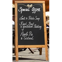 Click for a bigger picture.Sandwich A-Board 70X120cm Teak